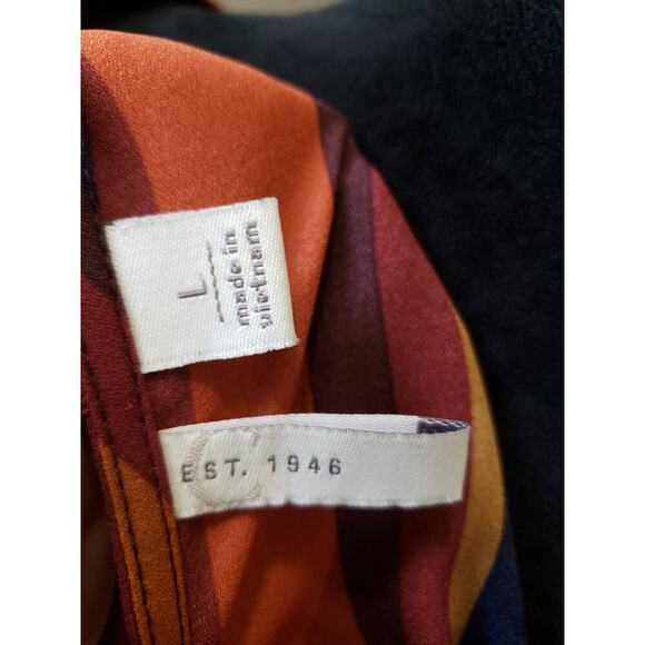 Women's Est. 1946 Striped Long Sleeve Top Size L Long Sleeves V-Neck Outdoor - Picture 10 of 13